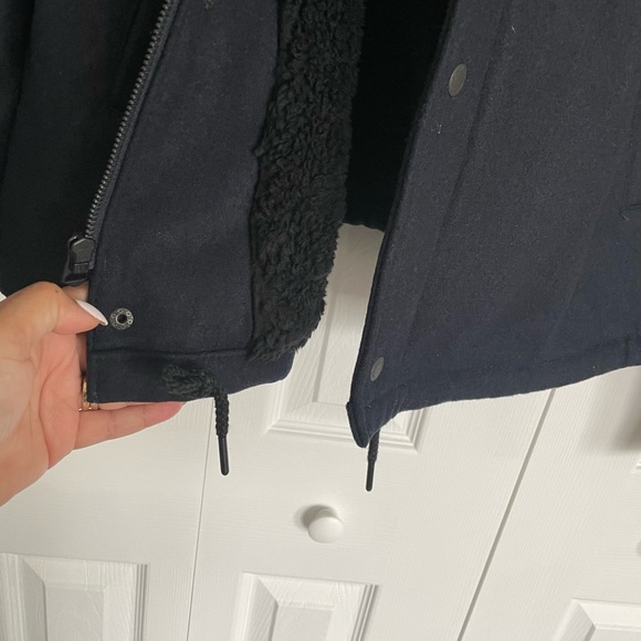 NWT!!! LEVI’S Men’s Lined Wool Coat. Navy. XXL - Picture 4 of 6